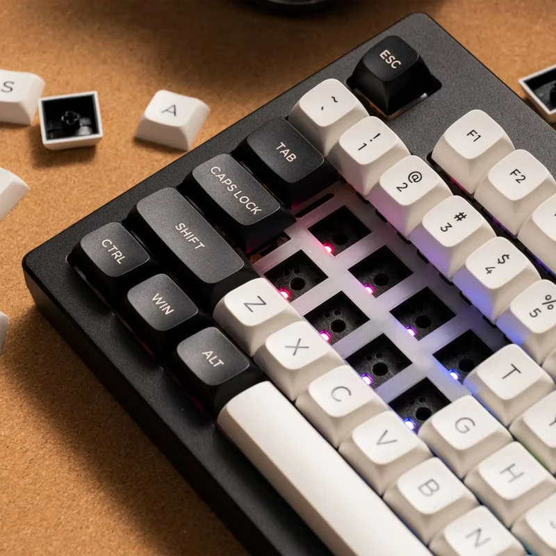 MonsGeek M3W V3 Aluminum Case Multi-Mode RGB Hot-Swappable Mechanical Keyboard (Black Olivia) (Akko V3 Piano Pro Switch)