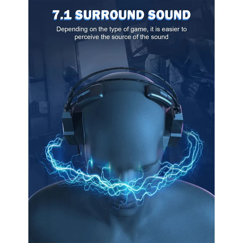 Onikuma X20 7.1 Wired Professional Gaming Headset with Noise Cancellation Microphone (Black)