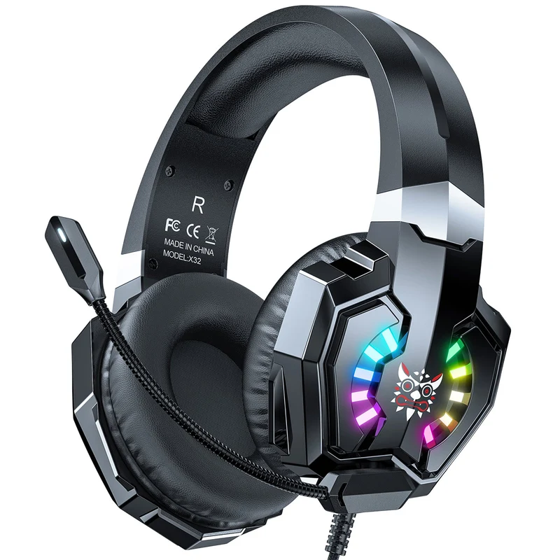 Onikuma X32 RGB Wired Professional Gaming Headset (Black)