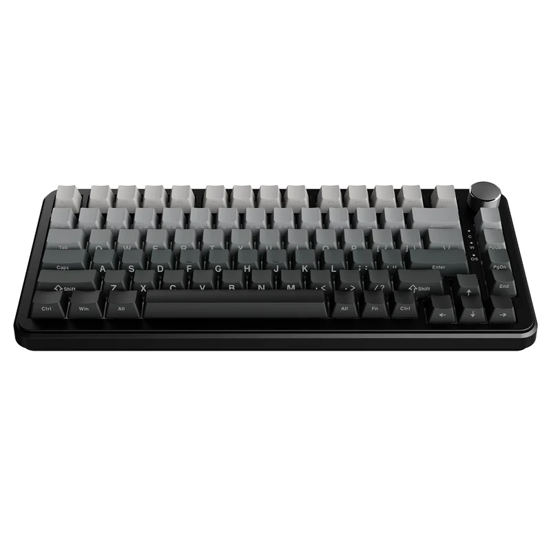 Ajazz AK820 Max RGB Tri-Mode 75% 82-Keys Gasket-mounted Hot Swappable Mechanical Keyboard (Gradient Grey) (Sea Salt Switch)