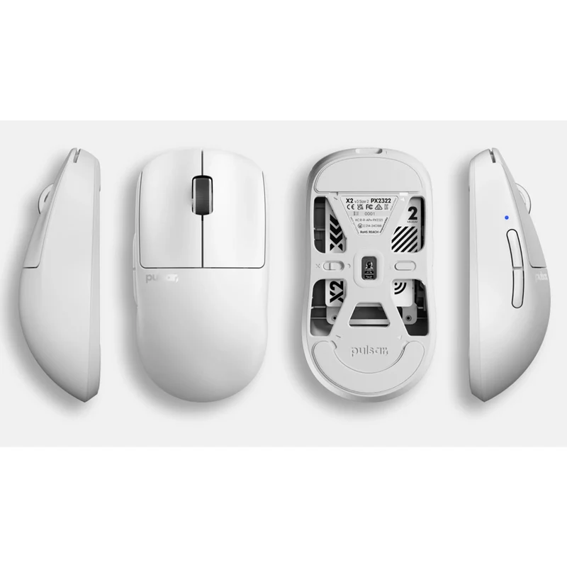 Pulsar X2 V3 Ultralight Weight eSports Gaming Mouse Size 2 (Black, White) (PX2321, PX2322)