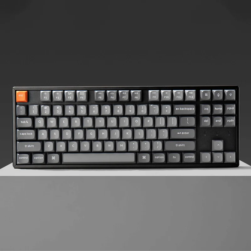 Keychron K8 Max QMK Fully Assembled Hot-Swappable RGB Backlight Aluminum Frame Wireless Mechanical Keyboard - Black (Super Red Switch) (K8M-J1)