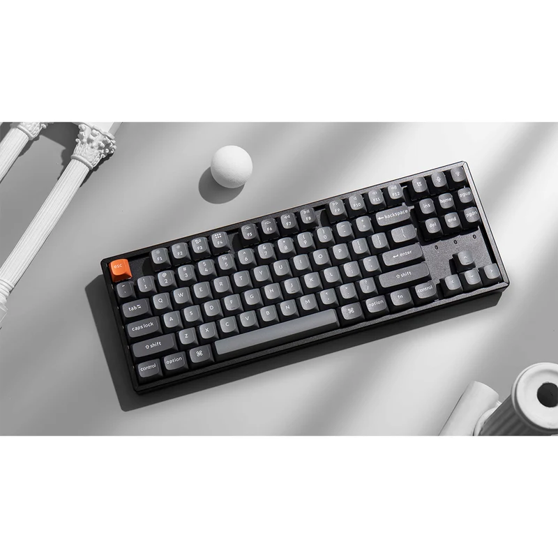 Keychron K8 Max QMK Fully Assembled Hot-Swappable RGB Backlight Aluminum Frame Wireless Mechanical Keyboard - Black (Super Red Switch) (K8M-J1)