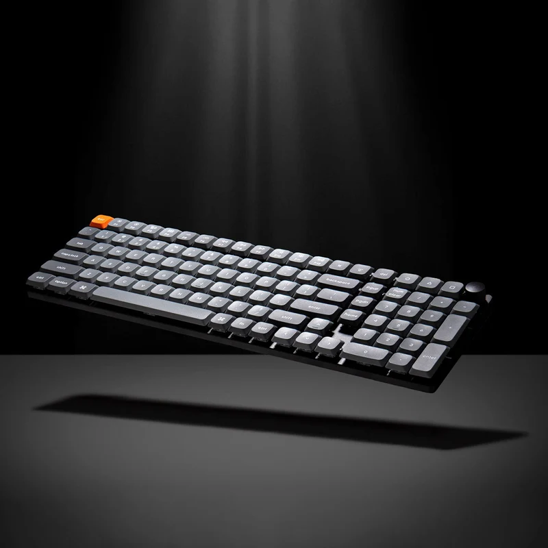 Keychron K17 Max QMK RGB Backlight Hot-Swappable Wireless Custom Mechanical Keyboard (Low Profile Gateron Mechanical Brown Switch, Red Switch) (K17M-H3, K17M-H1)