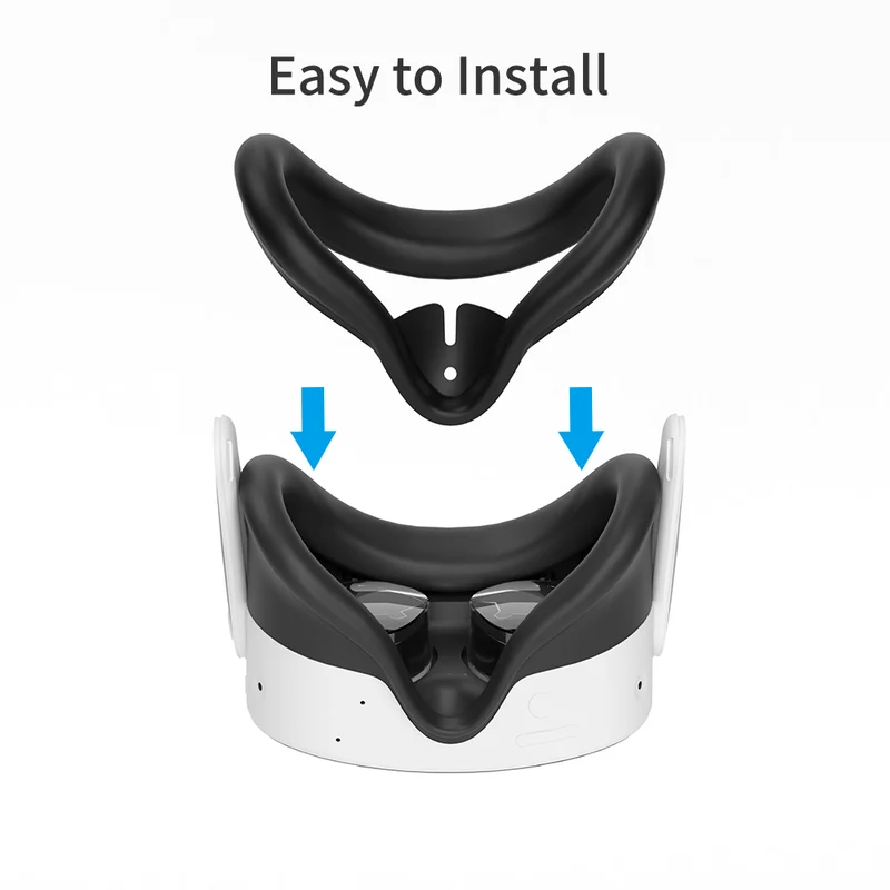 Transnovo RP4 4-in-1 VR Silicon Cover Set for Meta Quest 3S (Black)