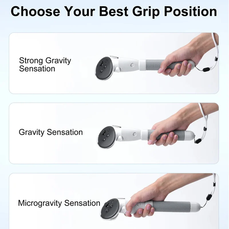 Transnovo RG3 VR Handle Attachment for Meta Quest 3/3S (Grey)