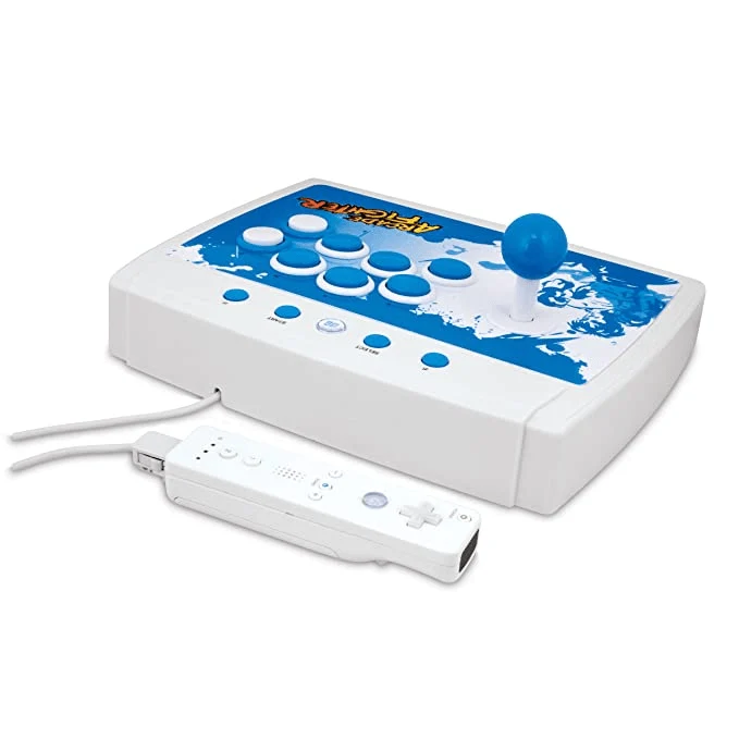 WII ARCADE FIGHTER WHITE/BLUE