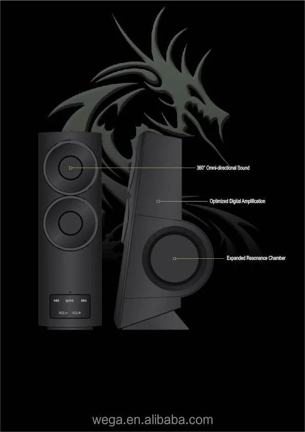 Elephant Dragon War Gaming Speaker Black (SP-015G)