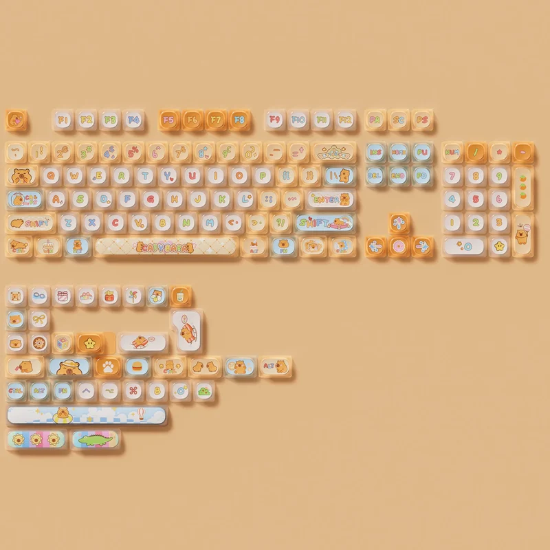 Akko Capybara Pudding Keycap Set MOA Profile 140 Keys