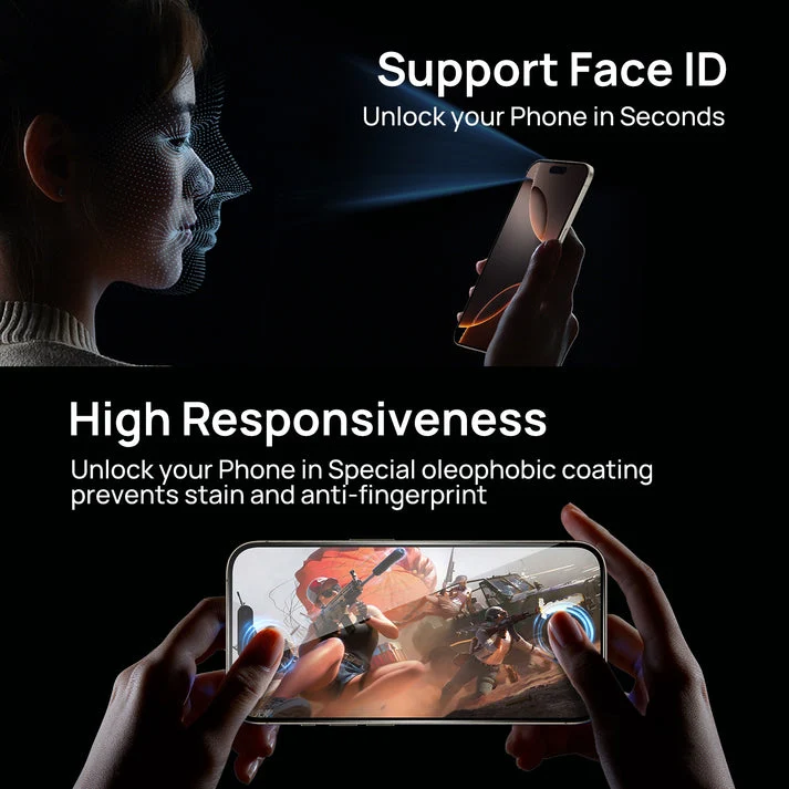 SODI SP03 Privacy Screen Protector with Camera Lens Protector for iPhone 16 Pro Max [2 Pack]