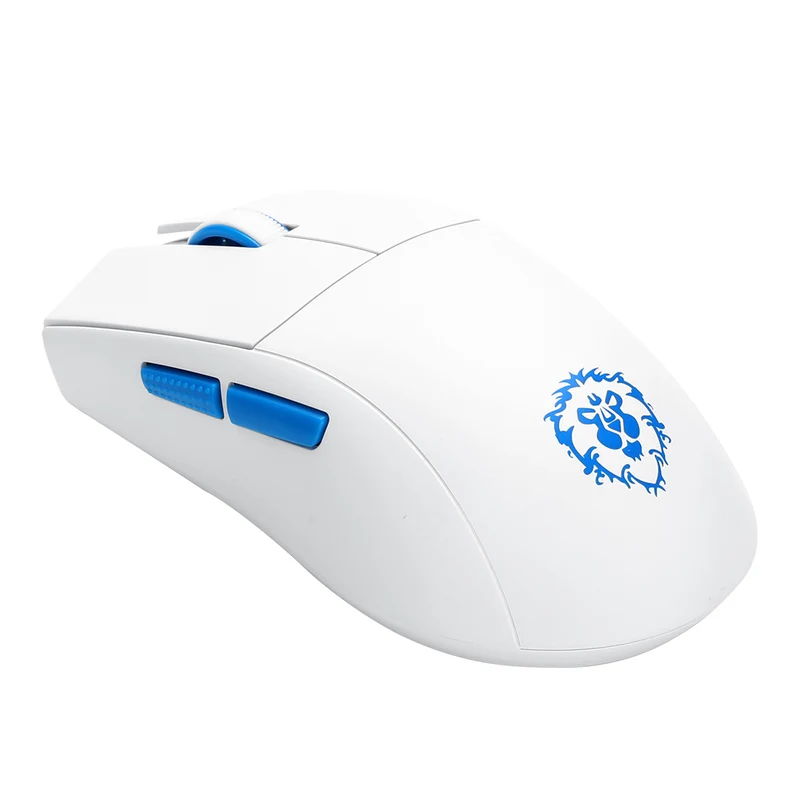 Redragon World Of Warcraft Wired +2.4Ghz Tri-Mode Ultra Light-Weight Gaming Mouse (Black, White, Red, Blue) (YGK01)