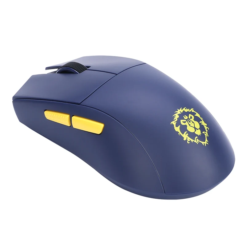 Redragon World Of Warcraft Wired +2.4Ghz Tri-Mode Ultra Light-Weight Gaming Mouse (Black, White, Red, Blue) (YGK01)