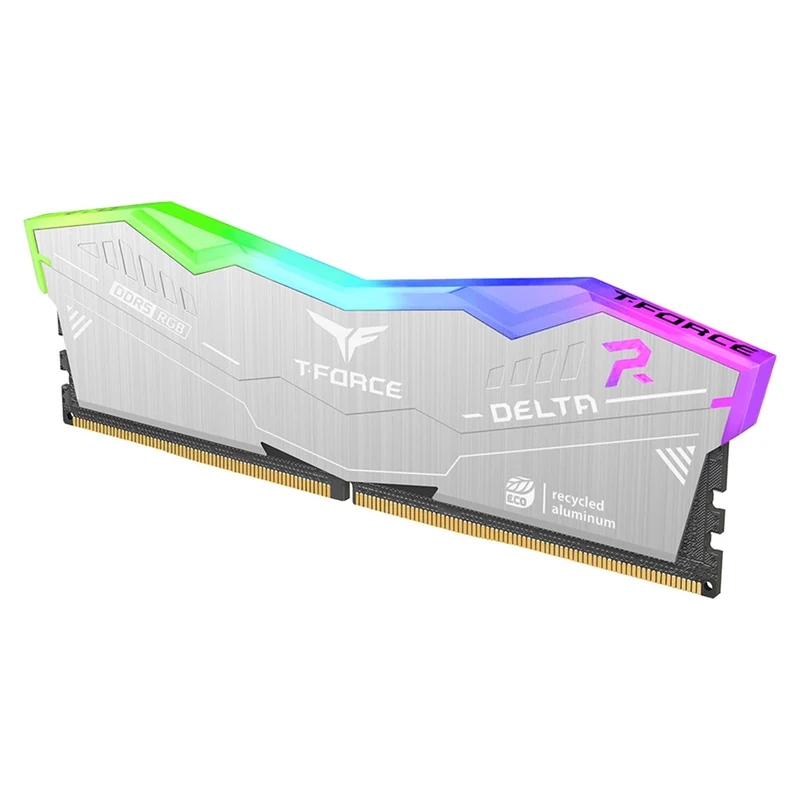 Teamgroup T-force Delta RGB ECO 32GB (2x16GB) DDR5 AMD EXPO 6000MHz CL38-46-46-76 1.25V Gaming Desktop Memory (Silver) (FF2D532G6000HC38GDC01)