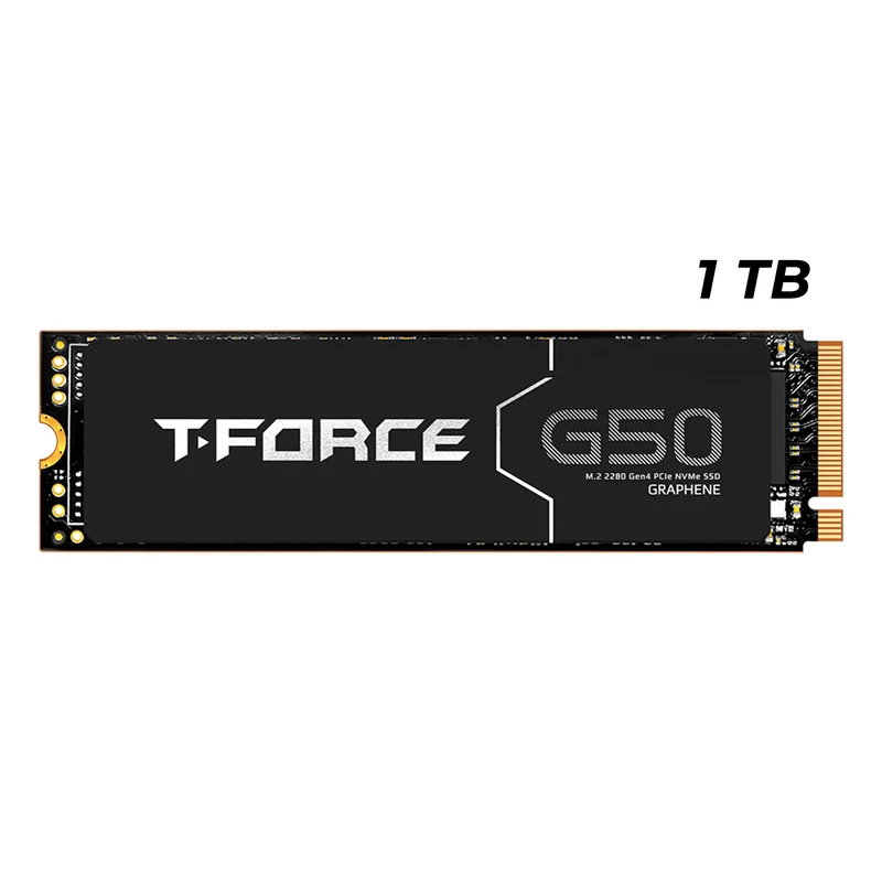 TeamGroup T-Force G50 M.2 2280 PCIe 4.0 x4 Internal SSD with Ultra-thin Graphene Heat-Sink (1TB , 2TB)