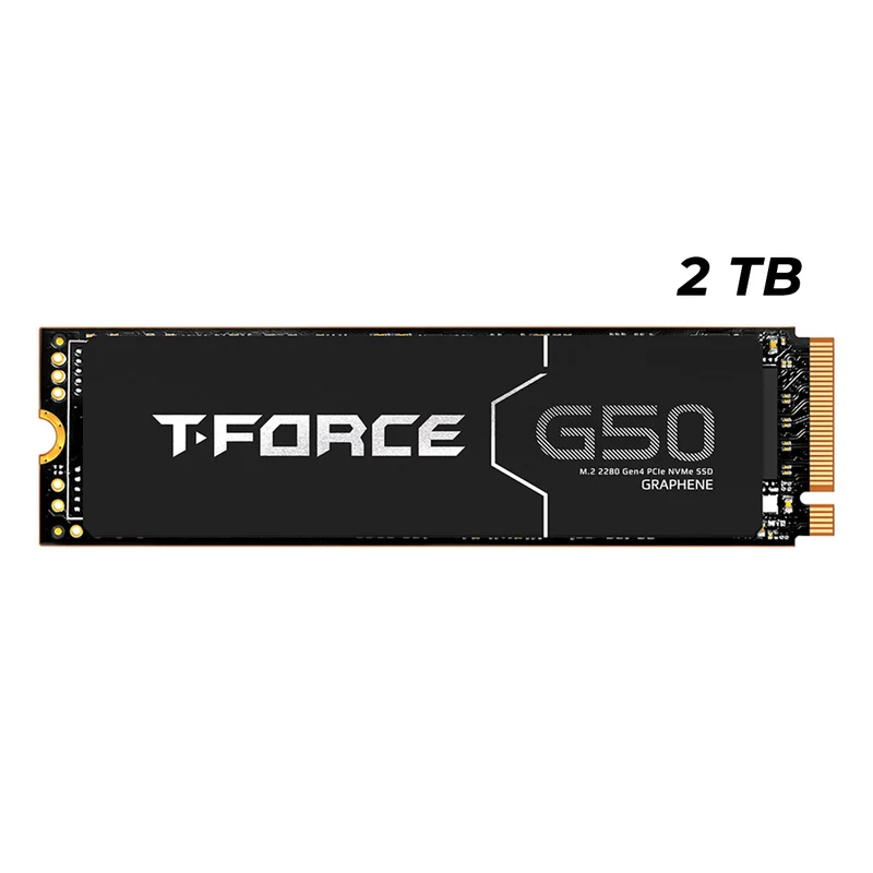 TeamGroup T-Force G50 M.2 2280 PCIe 4.0 x4 Internal SSD with Ultra-thin Graphene Heat-Sink (1TB , 2TB)