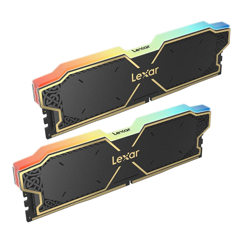 Lexar Thor RGB 32GB Kit (2x16GB) DDR5 6000MT/s CL38 AMD Expo & Intel XMP 3.0 Gaming Desktop Memory (Black) (LD5U16G60C38BG-RGD)