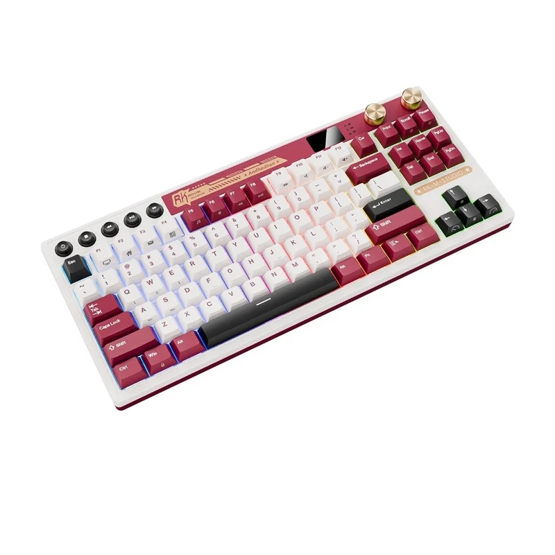 Royal Kludge RK M87 Tri-Mode RGB 88 Keys Hot-Swappable Mechanical Keyboard Famicom (Blue Switch, Beige Switch, Cream Switch)