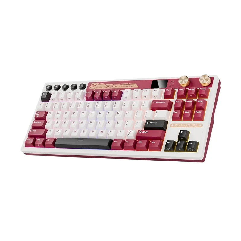 Royal Kludge RK M87 Tri-Mode RGB 88 Keys Hot-Swappable Mechanical Keyboard Famicom (Blue Switch, Beige Switch, Cream Switch)