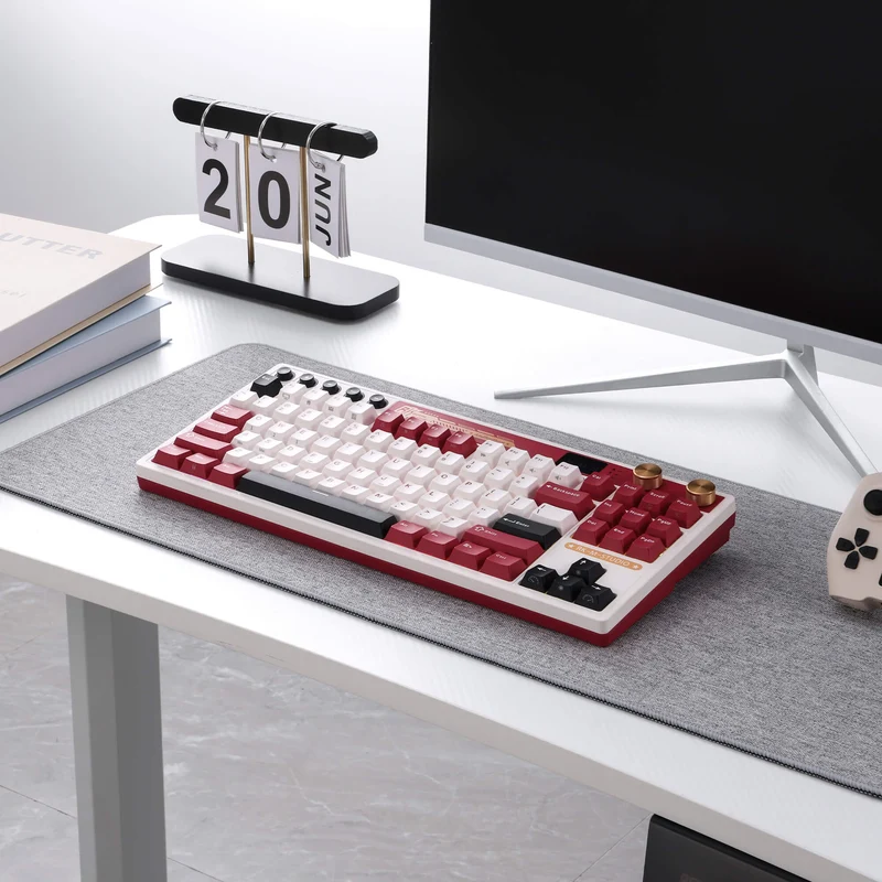 Royal Kludge RK M87 Tri-Mode RGB 88 Keys Hot-Swappable Mechanical Keyboard Famicom (Blue Switch, Beige Switch, Cream Switch)