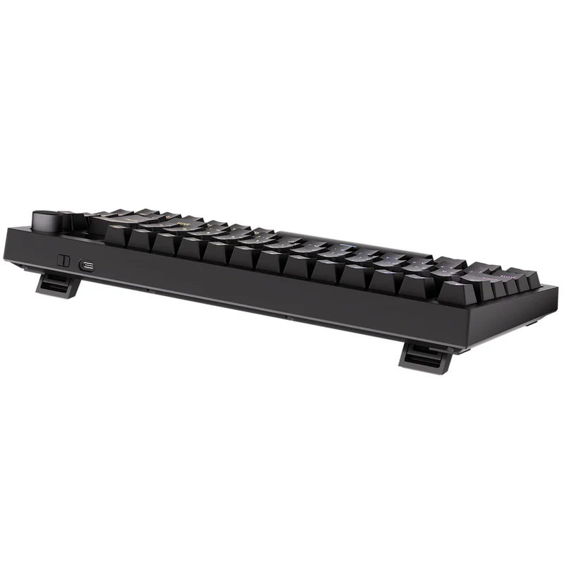 Tecware Spectre 75 RGB Tri-Mode 81-Key Gasket Mounted Mechanical Keyboard with Customizable LCD Display & Volume Knob (Black) (Candy Red 48G Linear Switch, Cocoa Brown 55G Tactile Switch)