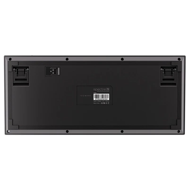 Tecware Spectre 75 RGB Tri-Mode 81-Key Gasket Mounted Mechanical Keyboard with Customizable LCD Display & Volume Knob (Black) (Candy Red 48G Linear Switch, Cocoa Brown 55G Tactile Switch)