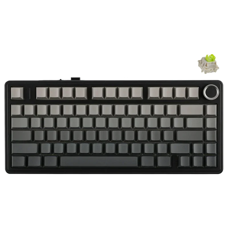 Aula F75 RGB Tri-Mode Type-C 75% 80-Key Gasket Structure Hot-Swap Mechanical Gaming Keyboard (Reaper Switch) (Black/Gradient Grey)