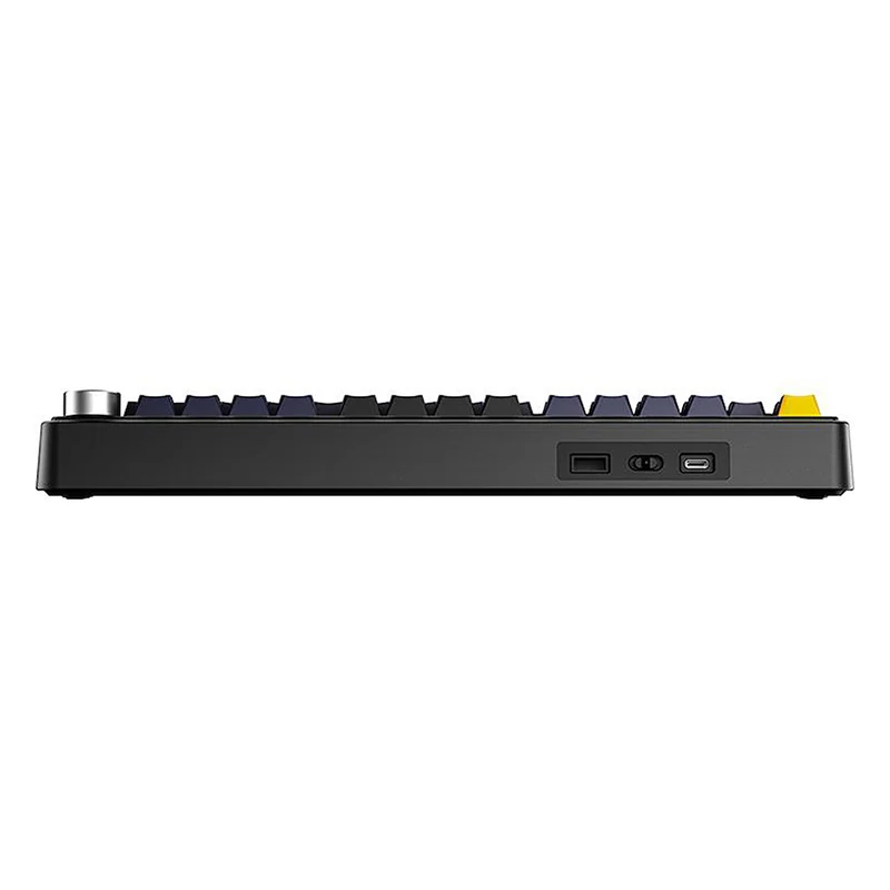 Aula F75 RGB Tri-Mode Type-C 75% 80-Key Gasket Structure Hot-Swap Mechanical Gaming Keyboard (Gray Wood Switch) (Black/Dark Blue/Orange, Blue/White/Dark Blue)
