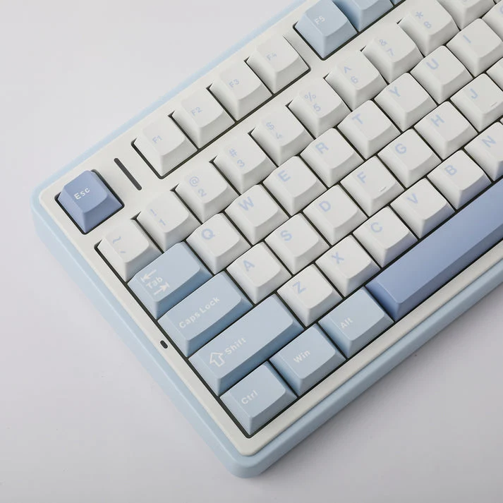 Aula F75 RGB Tri-Mode Type-C 75% 80-Key Gasket Structure Hot-Swap Mechanical Gaming Keyboard (Gray Wood Switch) (Black/Dark Blue/Orange, Blue/White/Dark Blue)