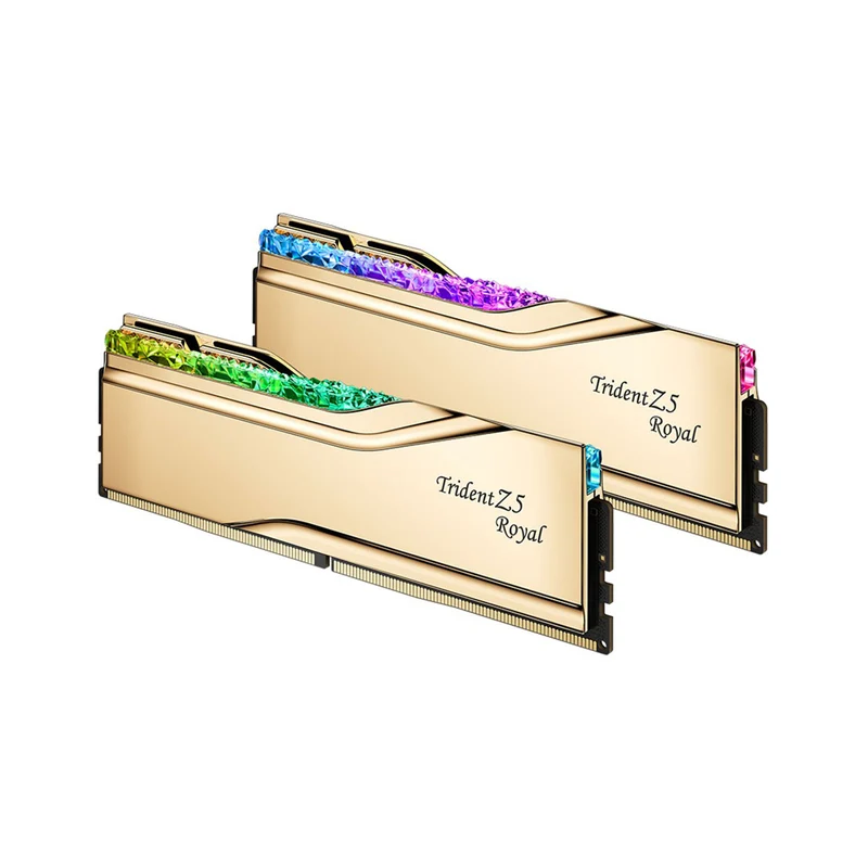 G.Skill Trident Z5 Royal 32GB (2x16GB) DDR5 6400 MT/s CL30-39-39-102 1.40V AMD EXPO Desktop Memory (Gold) (F5-6400J3039G16GX2-TR5G)