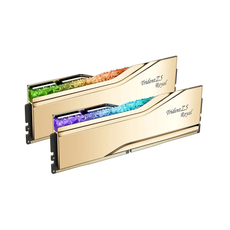 G.Skill Trident Z5 Royal 32GB (2x16GB) DDR5 6400 MT/s CL30-39-39-102 1.40V AMD EXPO Desktop Memory (Gold) (F5-6400J3039G16GX2-TR5G)