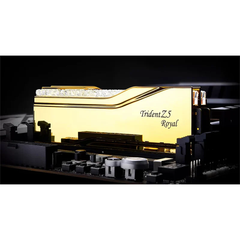 G.Skill Trident Z5 Royal 32GB (2x16GB) DDR5 6400 MT/s CL30-39-39-102 1.40V AMD EXPO Desktop Memory (Gold) (F5-6400J3039G16GX2-TR5G)
