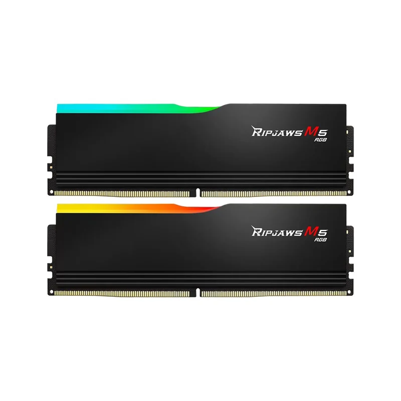 G.Skill Ripjaws M5 RGB 32GB (2x16GB) DDR5 5600MT/s CL46-45-45-89 1.10V Desktop Memory (Black, White)