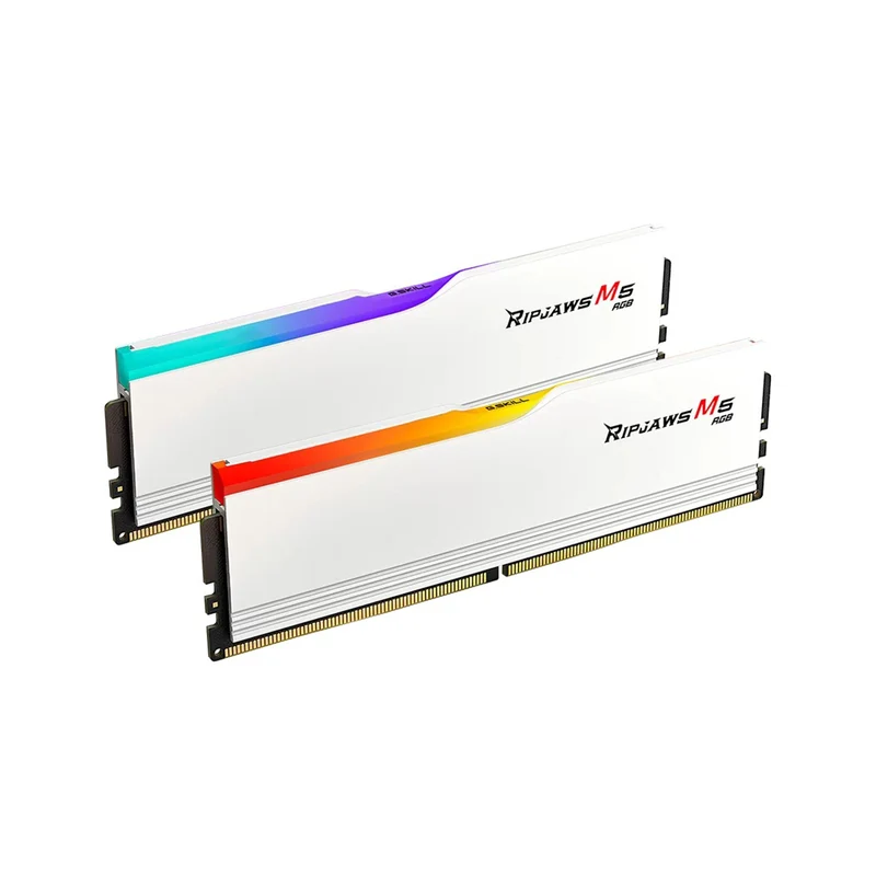 G.Skill Ripjaws M5 RGB 32GB (2x16GB) DDR5 5600MT/s CL46-45-45-89 1.10V Desktop Memory (Black, White)