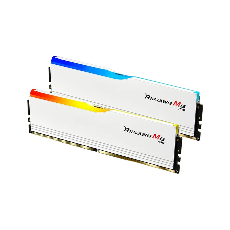 G.Skill Ripjaws M5 RGB 32GB (2x16GB) DDR5 5600MT/s CL46-45-45-89 1.10V Desktop Memory (Black, White)