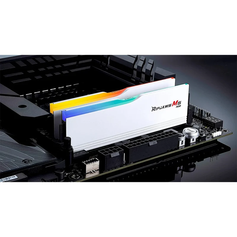 G.Skill Ripjaws M5 RGB 32GB (2x16GB) DDR5 5600MT/s CL46-45-45-89 1.10V Desktop Memory (Black, White)