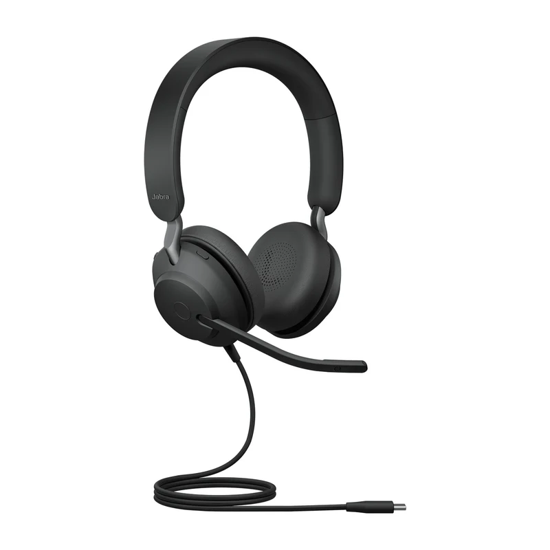 JABRA Evolve2 40 USB-C MS Stereo Headset With Noise Cancellation (Black)
