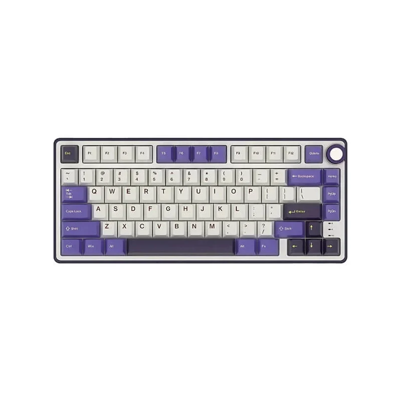 Royal Kludge R75 QMK Single-Mode RGB 81-Keys Hot-Swappable Mechanical Keyboard Blackberry Mousse (Blue Switch, Brown Switch, K Silver Switch)