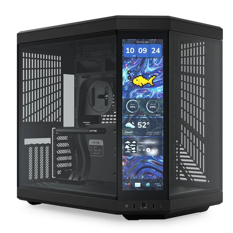 Hyte Y70 Touch Infinite Modern Aesthetic Case (Pitch Black, Black Cherry, Panda, Snow White)