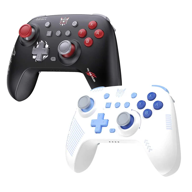 Onikuma C1 Dual-Mode RGB Hall Effect Gaming Controller (Black, White)