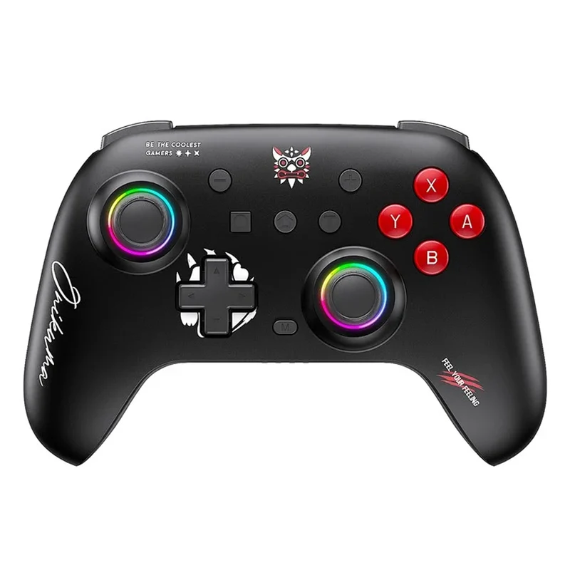 Onikuma C1 Dual-Mode RGB Hall Effect Gaming Controller (Black, White)