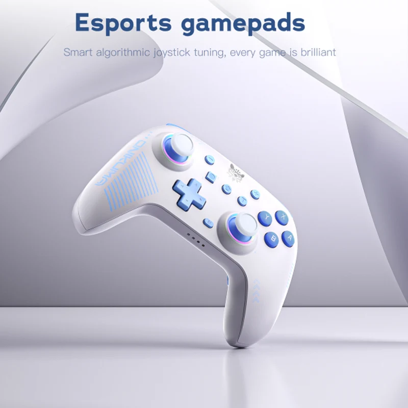 Onikuma C1 Dual-Mode RGB Hall Effect Gaming Controller (Black, White)
