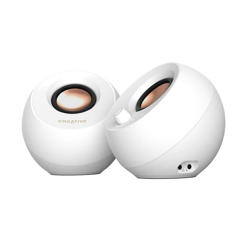 Creative Pebble Pro Minimalist 2.0 USB-C Speakers With Bluetooth 5.3 & Customizable RGB Lighting (Black, Green, White)