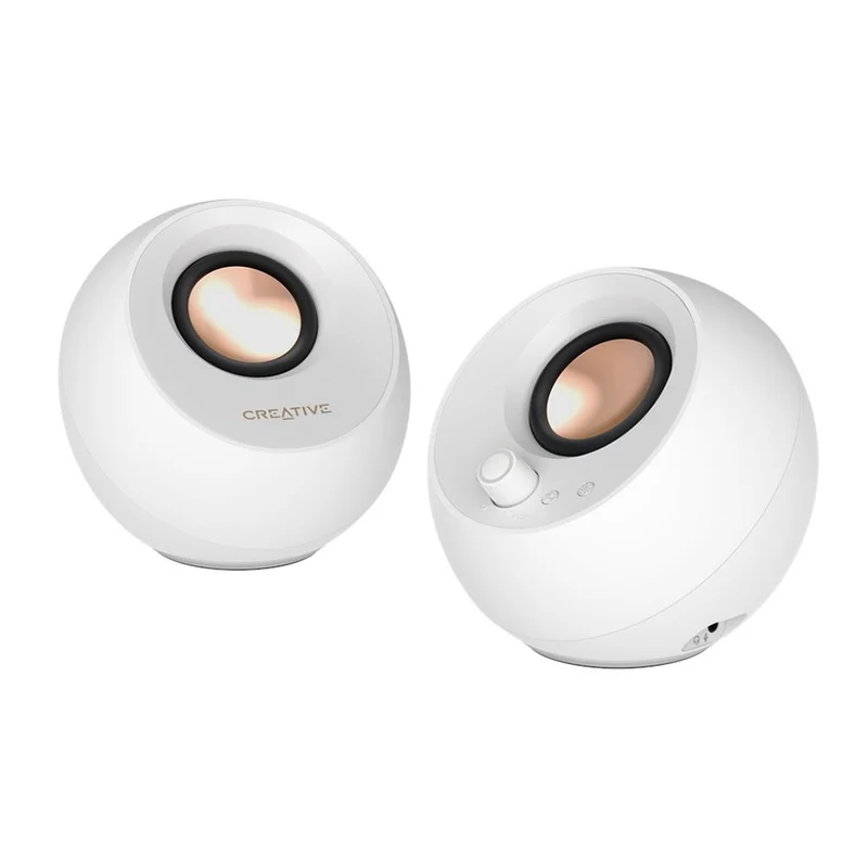 Creative Pebble Pro Minimalist 2.0 USB-C Speakers With Bluetooth 5.3 & Customizable RGB Lighting (Black, Green, White)