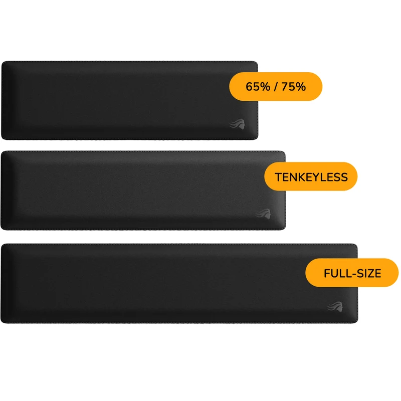 Glorious Ergonomic Cloth Wrist Rest for Keyboard (Black) (65% / 75%, Tenkeyless - TKL, Full-Size - 100%)