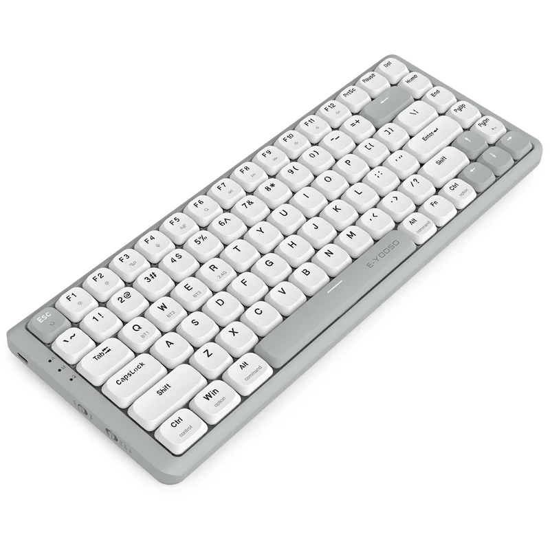 E-Yooso Z-84 Tri-Mode 84-Keys Mechanical Keyboard White/Grey (Red Switch)