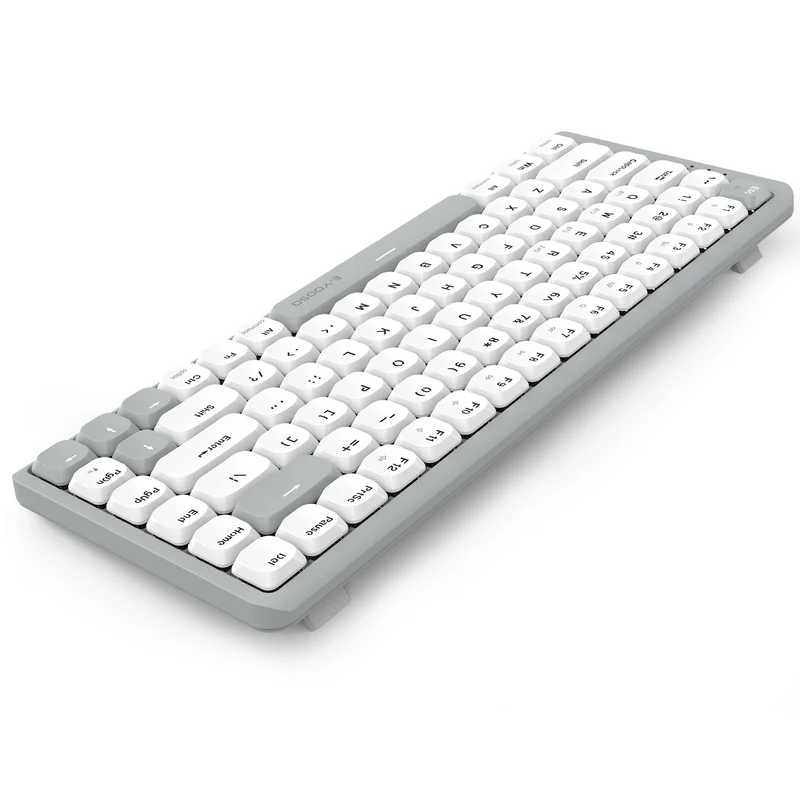 E-Yooso Z-84 Tri-Mode 84-Keys Mechanical Keyboard White/Grey (Red Switch)