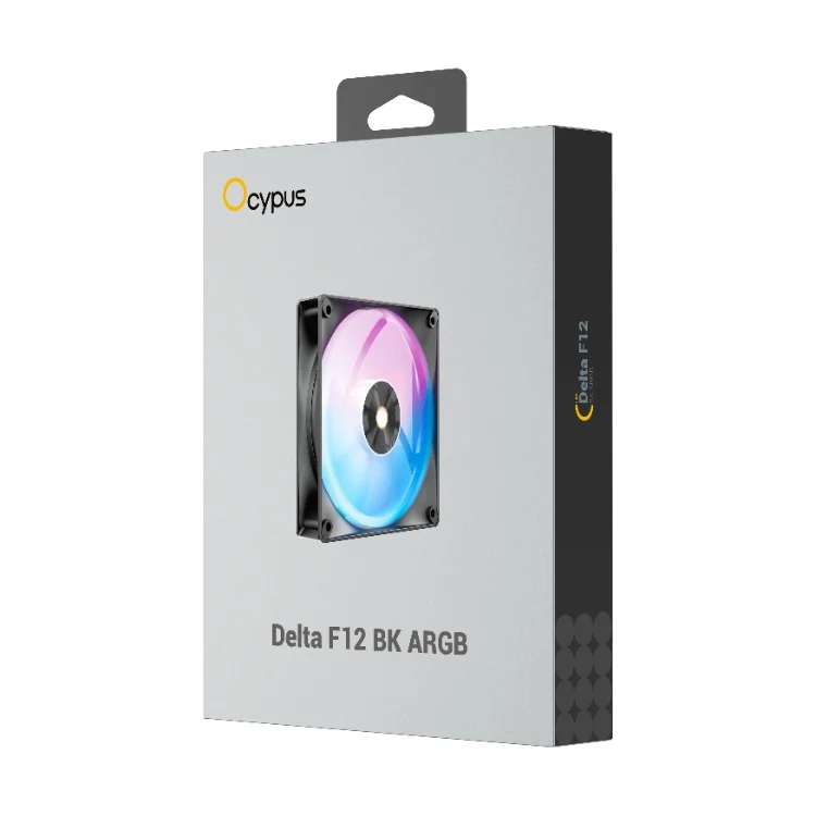 Ocypus Delta F12 ARGB 120MM PWM Fan - Triple Pack (Black, White) (F12-BK3AM00X-GL, F12-WH3AM00X-GL)