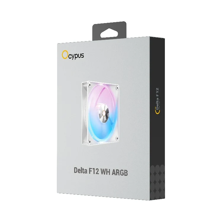 Ocypus Delta F12 ARGB 120MM PWM Fan - Triple Pack (Black, White) (F12-BK3AM00X-GL, F12-WH3AM00X-GL)