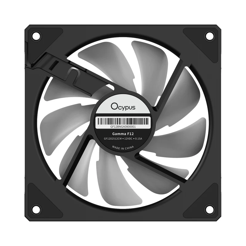 Ocypus Gamma F12 Reverse Blade ARGB 120MM PWM Fan - Single Pack (Black, White) (F12-BK1AM01X-GL, F12-WH1AM01X-GL)