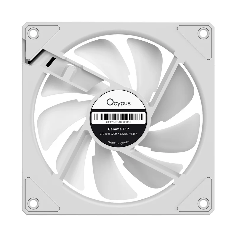 Ocypus Gamma F12 Reverse Blade ARGB 120MM PWM Fan - Single Pack (Black, White) (F12-BK1AM01X-GL, F12-WH1AM01X-GL)